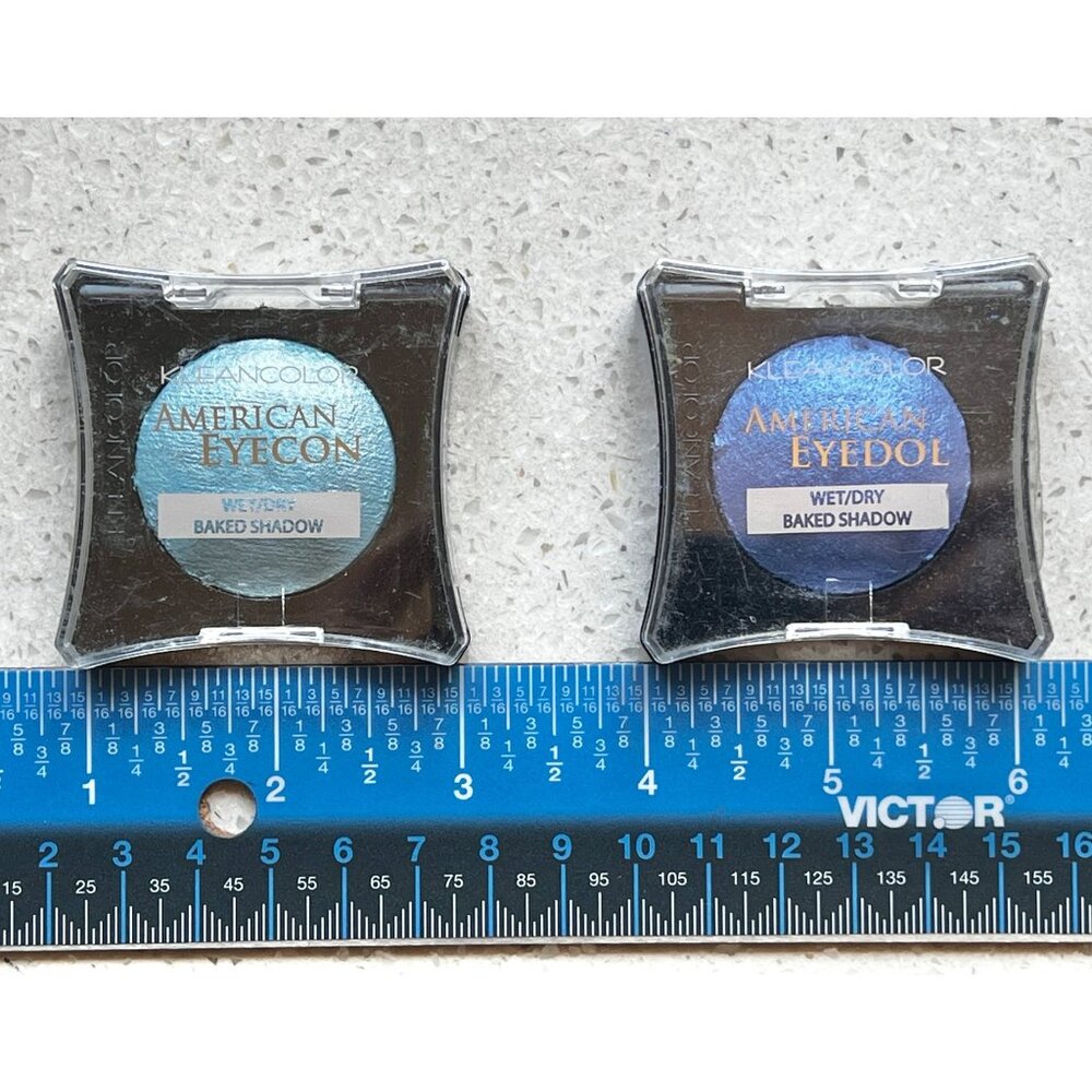 Kleancolor American Eyedol Sky & Eyecon Bayou Wet/Dry Baked Shadow Set of Two